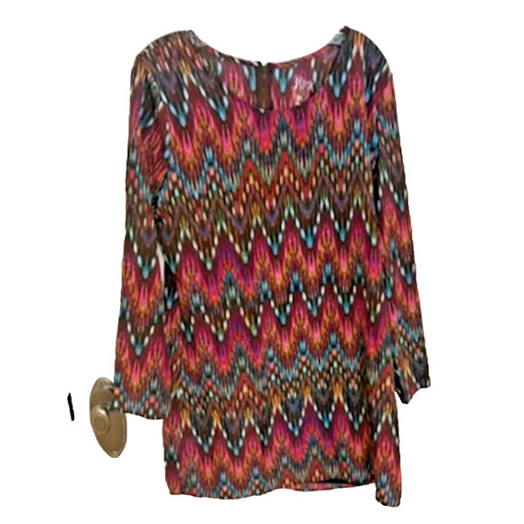 Wrangler Dresses & Skirts - Rock 47 by Wrangler Dress Womens Medium Brown Aztec Boho Bell Sleeve
